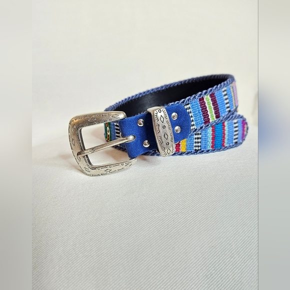 Vintage Elite Acc, Woven Belt W/Western Buckle - Picture 2 of 7